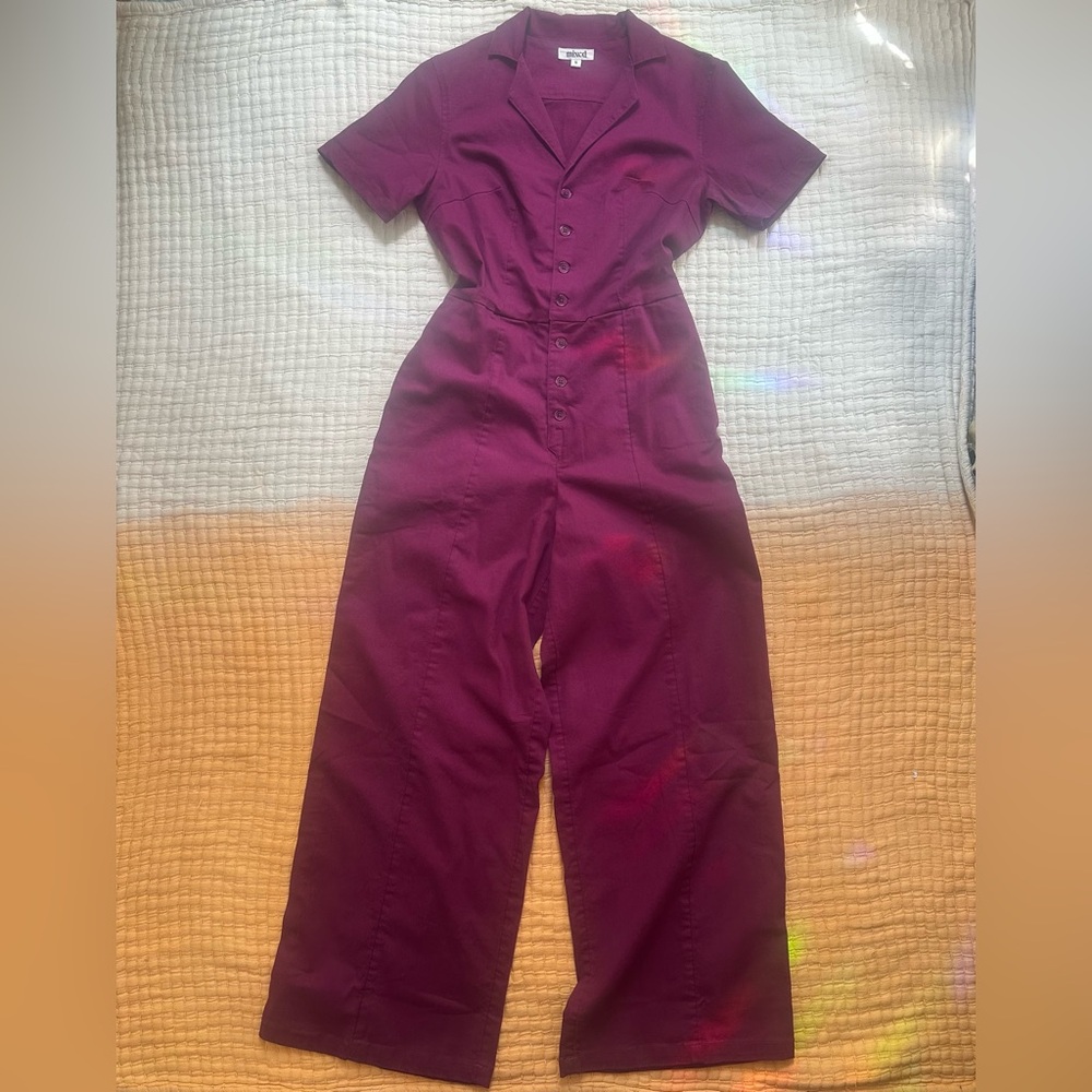 Mixed by Nasrin Plum Jumpsuit
